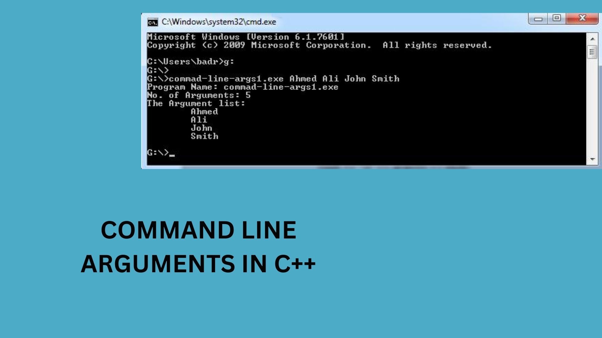 C++ Command Line Argument Processing