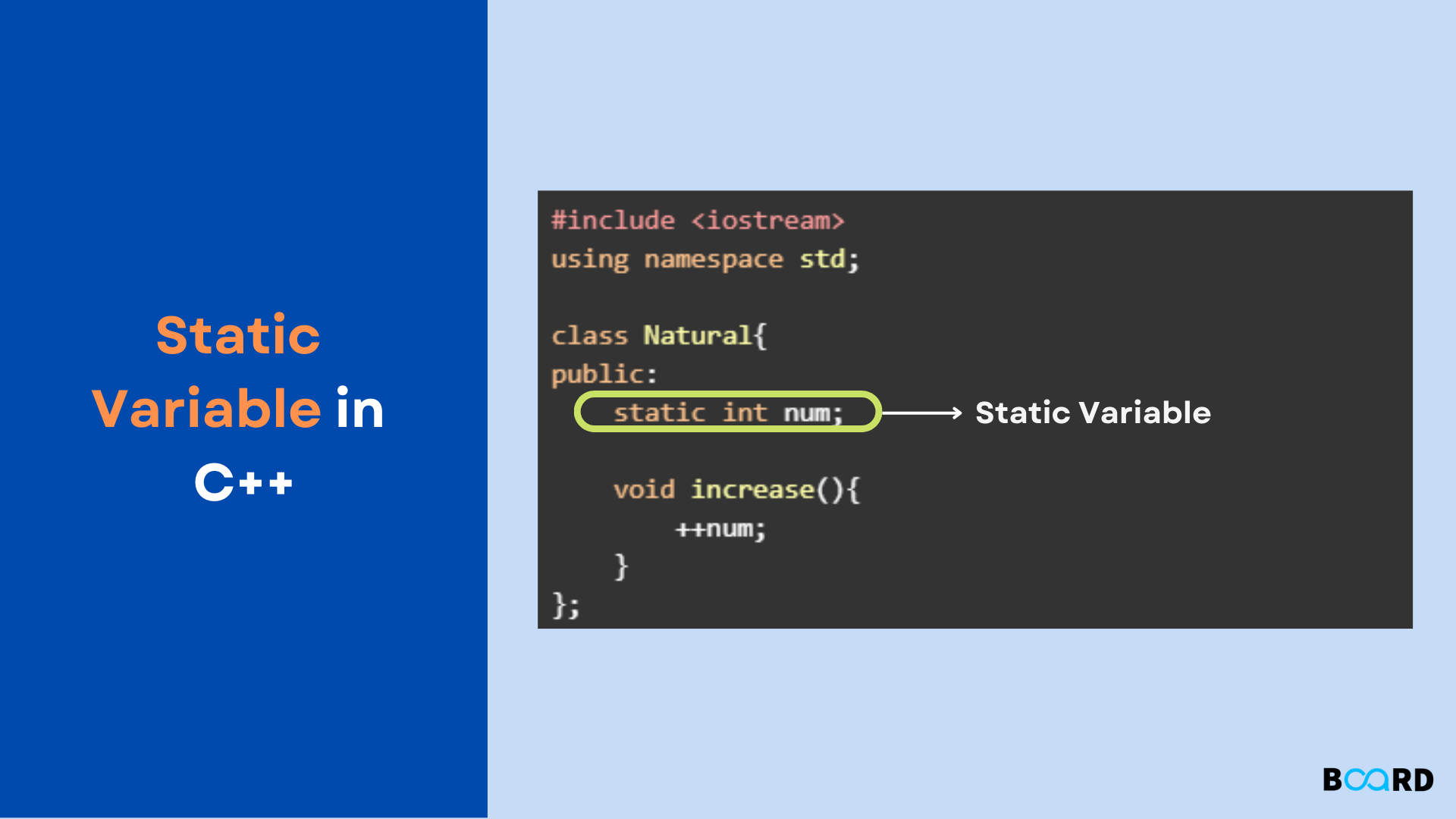 Static variables in C++