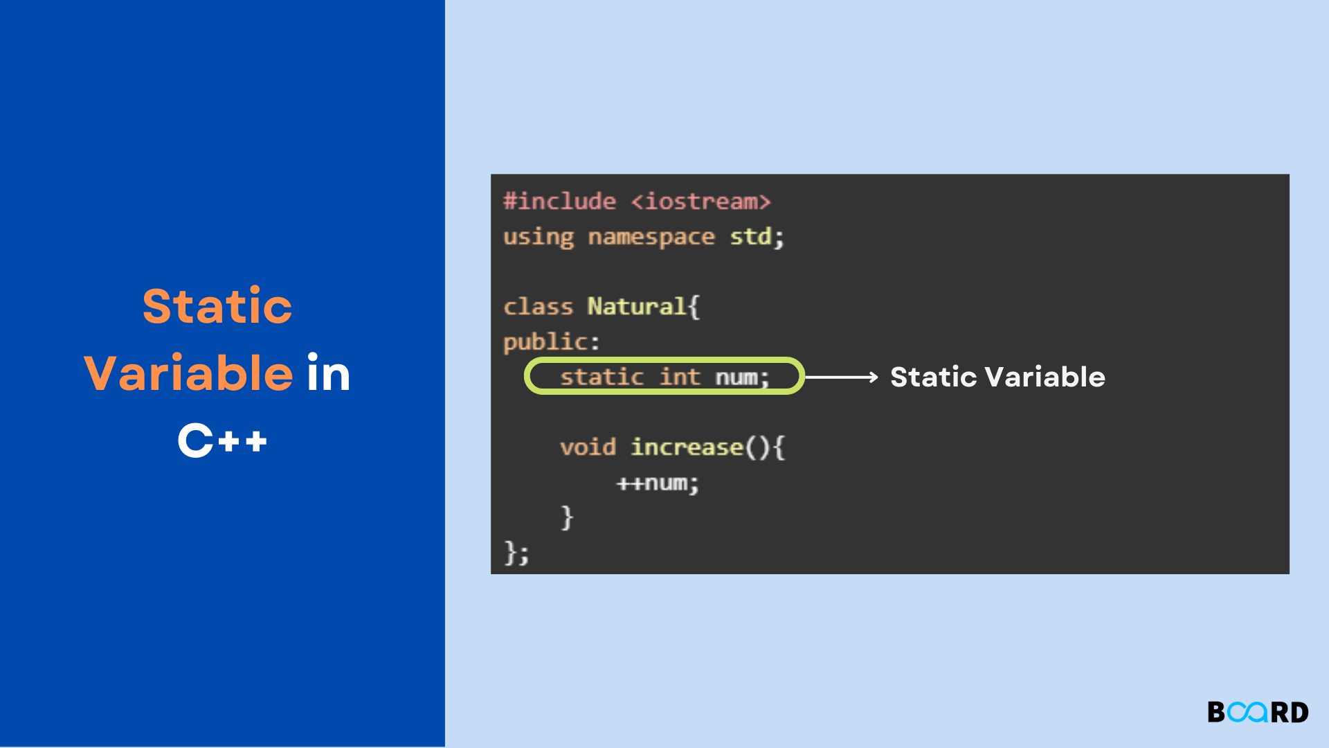 assignment to static variable