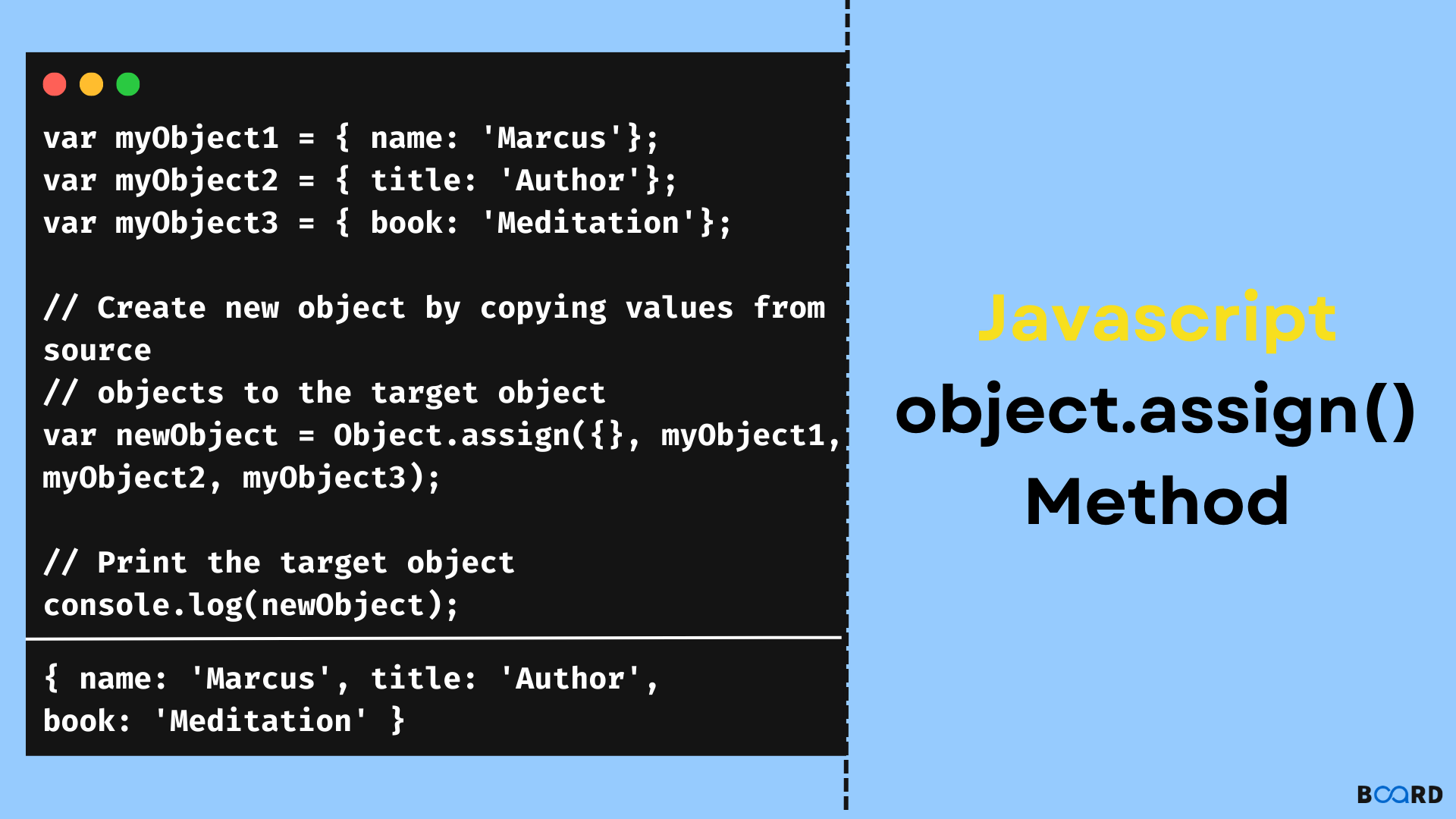 JavaScript Object.assign()