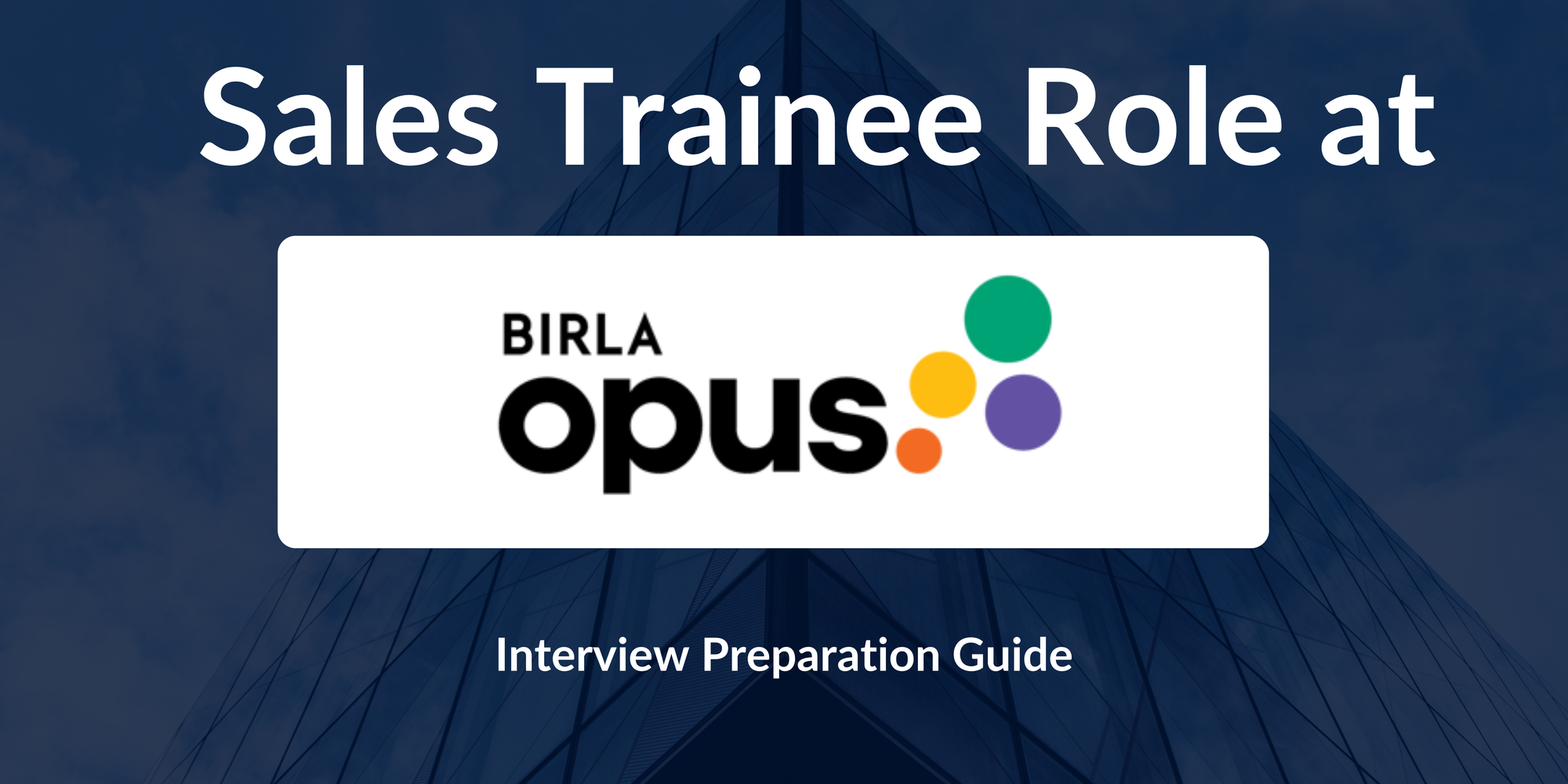 Birla Opus Paints: Interview Preparation For Sales Trainee Role