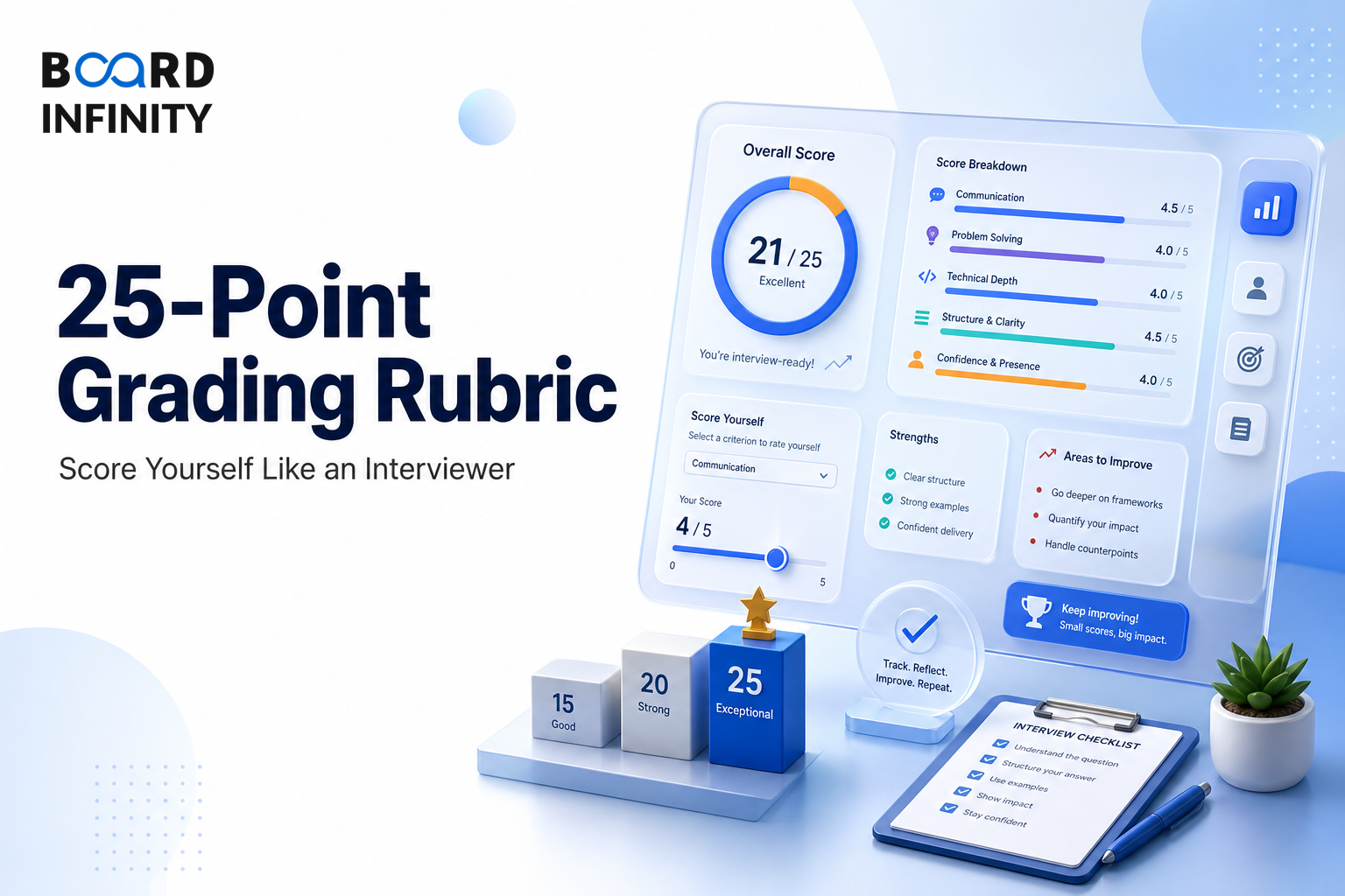 The 25-Point Grading Rubric: Score Yourself Like an Interviewer