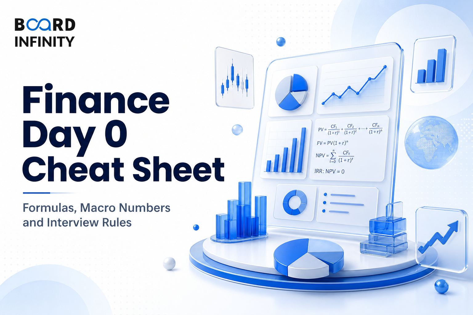Finance Day 0 Cheat Sheet: Formulas, Macro Numbers and Interview Rules