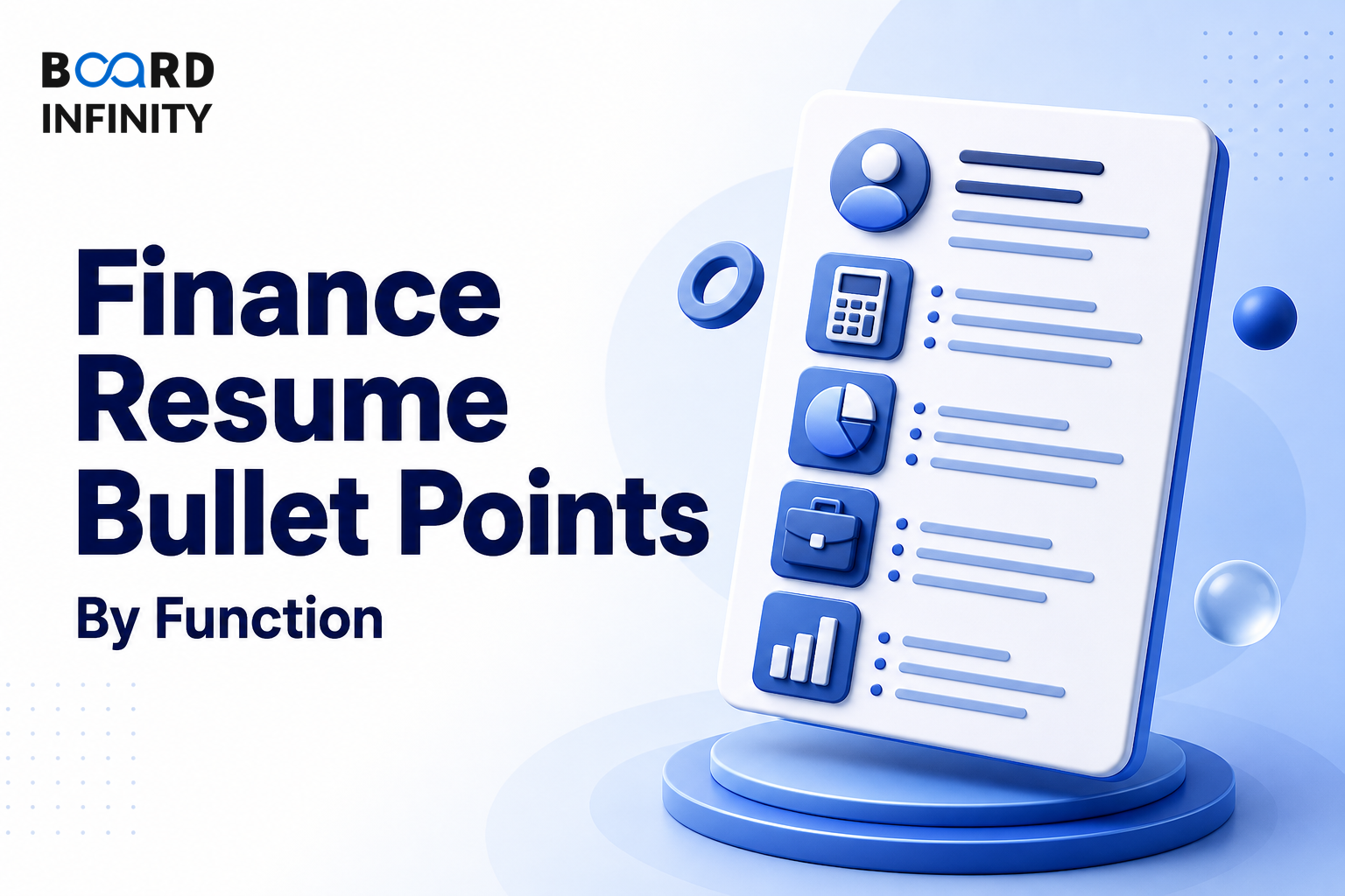 Finance Resume Bullet Points by Function