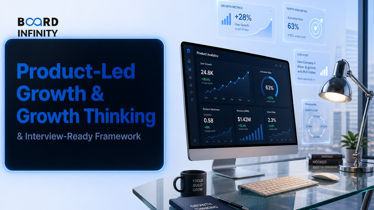 Product-Led Growth & Growth Thinking: Interview-Ready Framework, Metrics and Case Study