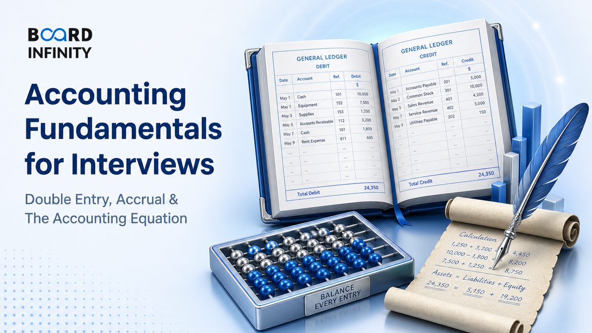 Accounting Fundamentals for Interviews: Double Entry, Accrual and the Accounting Equation