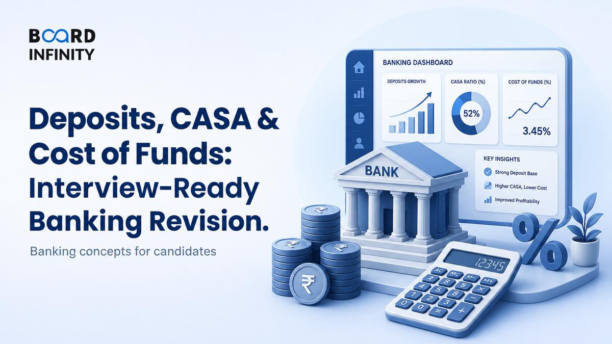 Deposits, CASA & Cost of Funds: Interview-Ready Banking Revision