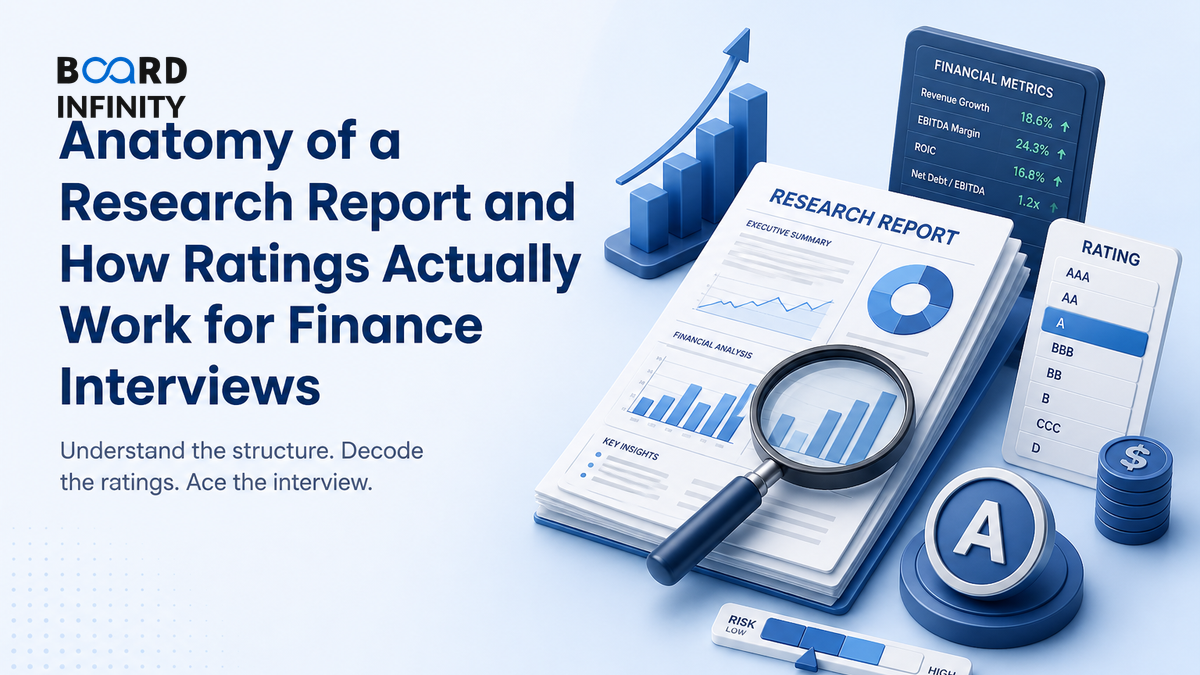 Anatomy of a Research Report and How Ratings Actually Work for Finance Interviews