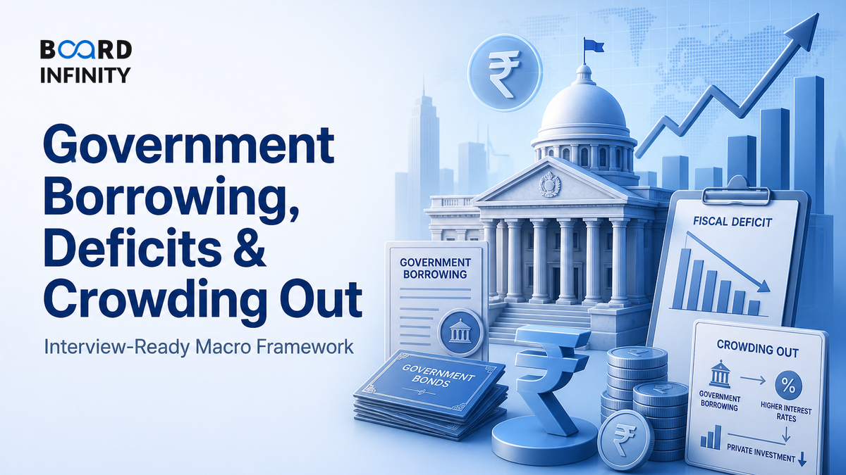 Government Borrowing, Deficits & Crowding Out - Interview-Ready Macro Framework