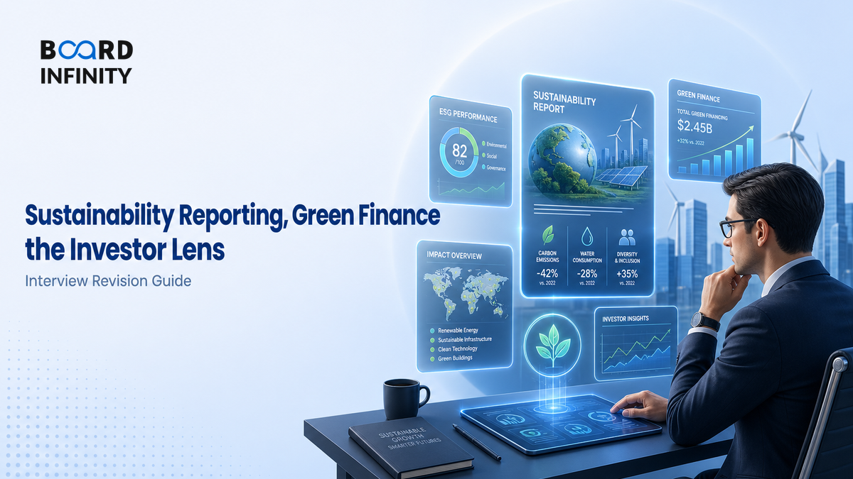 Sustainability Reporting, Green Finance and the Investor Lens - Interview Revision Guide