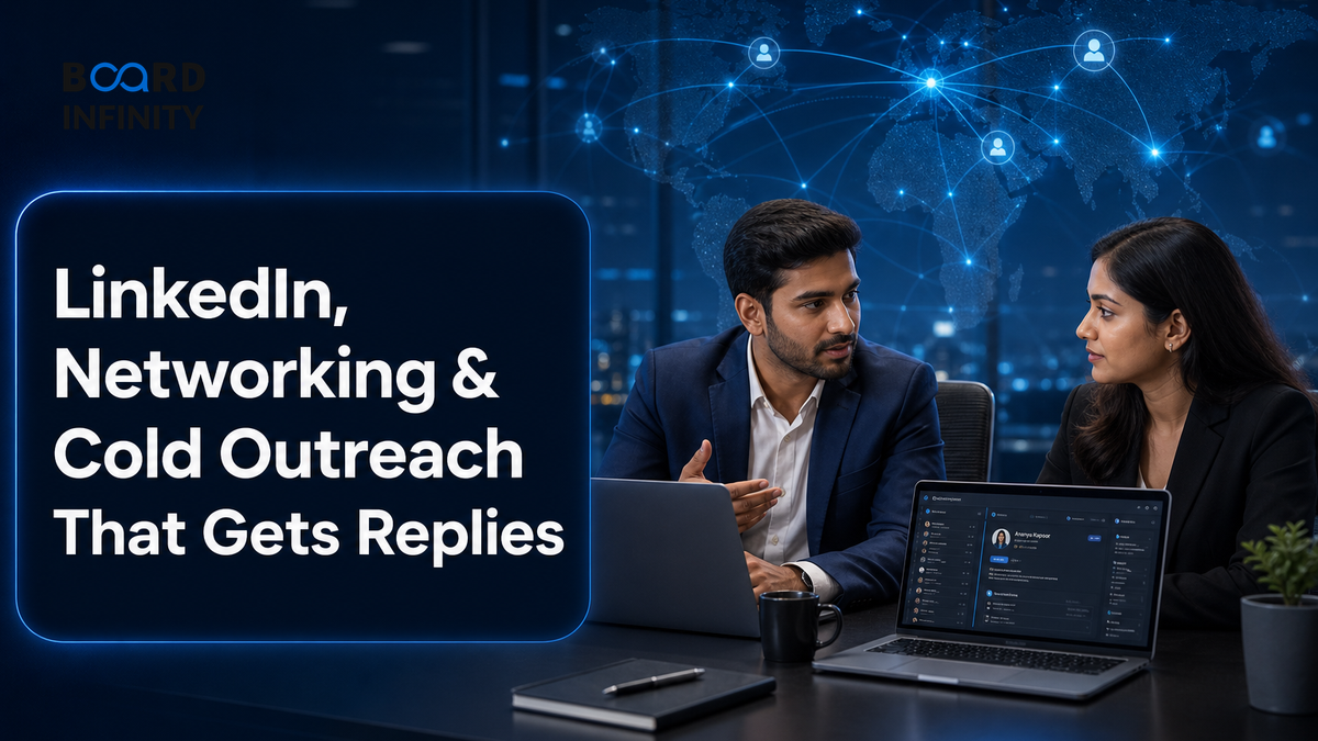 LinkedIn, Networking & Cold Outreach That Gets Replies - Placement-Ready Framework