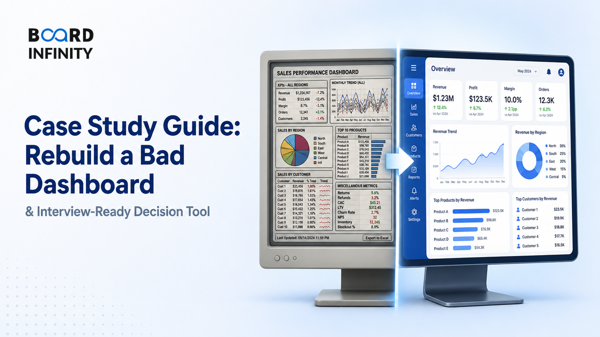 Case Study Guide: Rebuild a Bad Dashboard into an Interview-Ready Decision Tool
