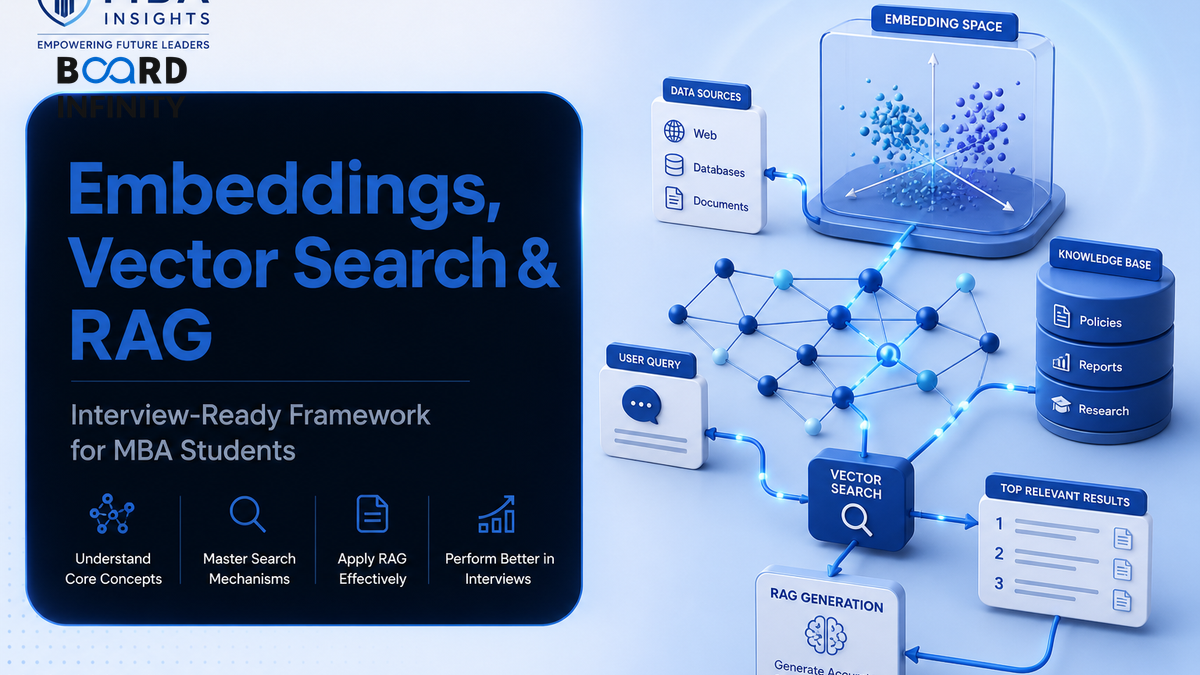 Embeddings, Vector Search & RAG - Interview-Ready Framework for MBA Students