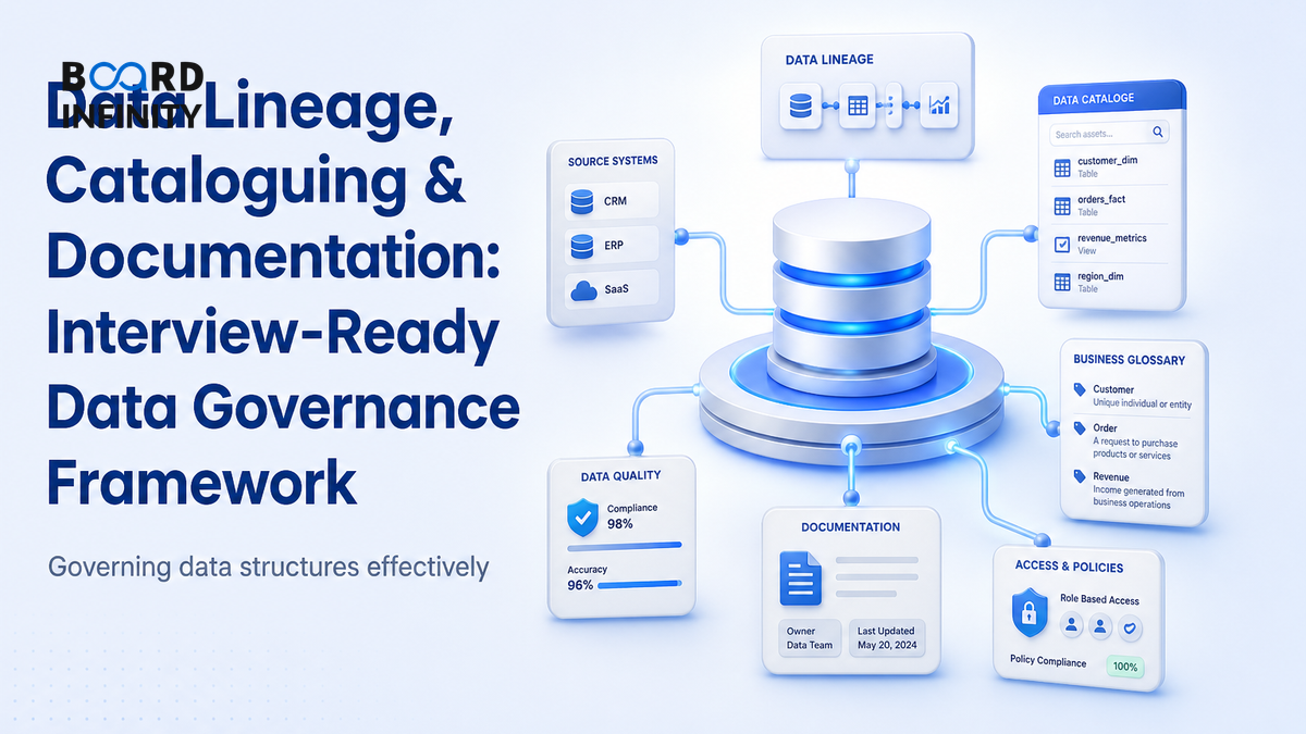 Data Lineage, Cataloguing & Documentation: Interview-Ready Data Governance Framework