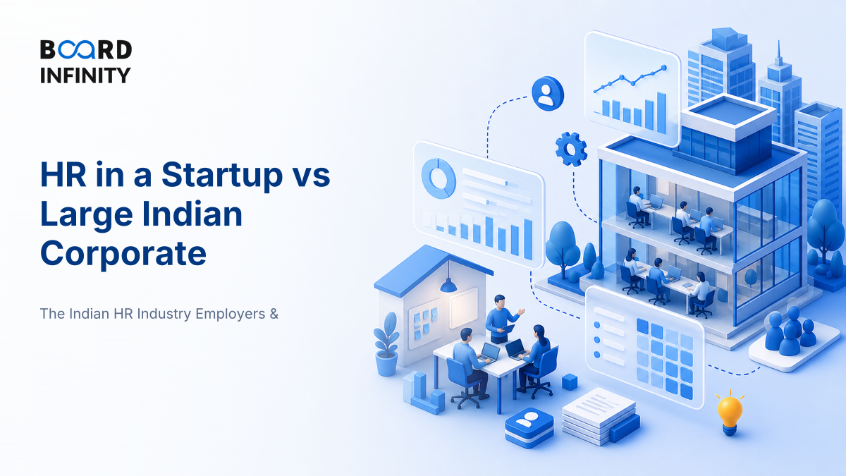 HR in a Startup versus a Large Indian Corporate