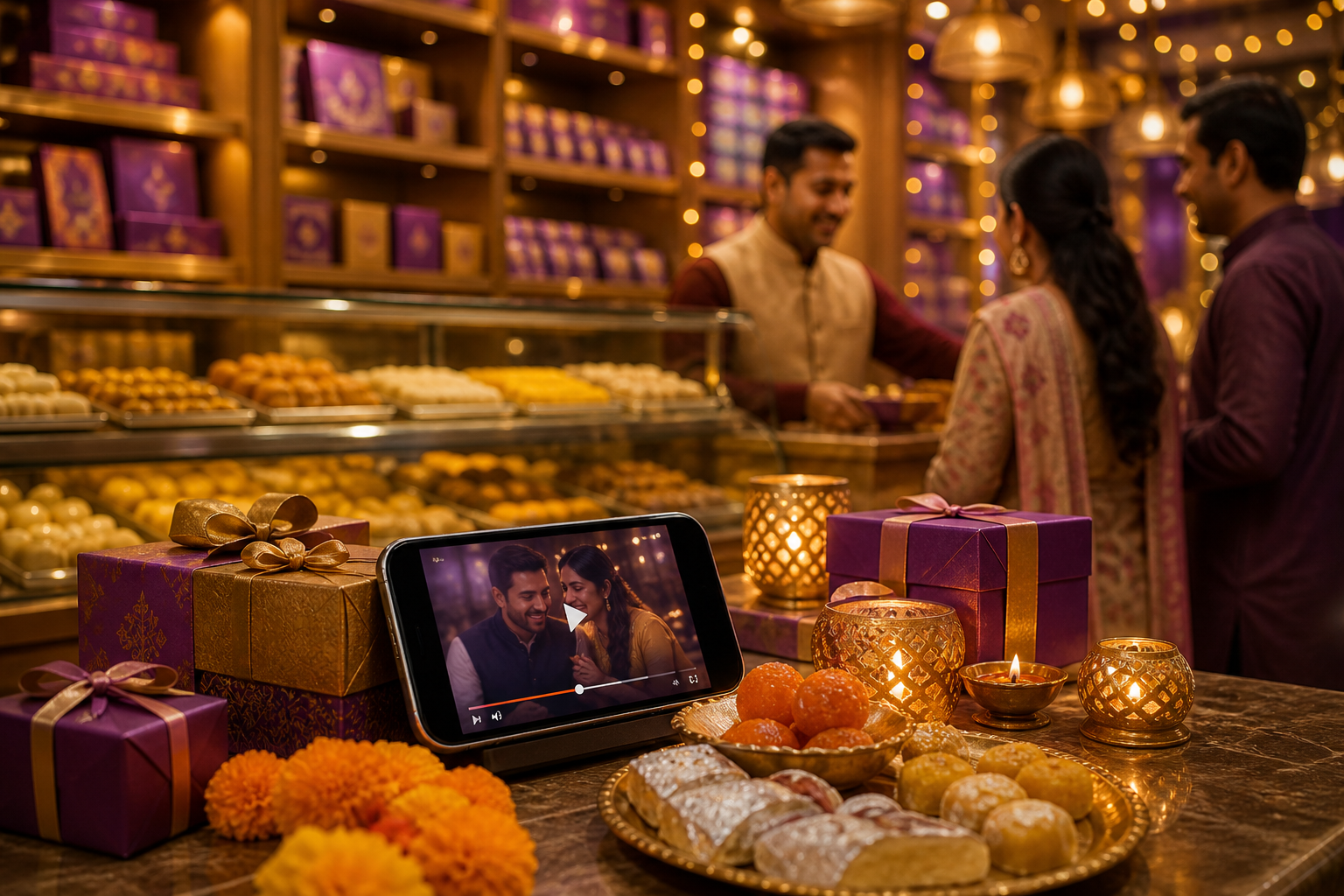 Personalised creative works when technology carries a familiar festive emotion into local commerce.