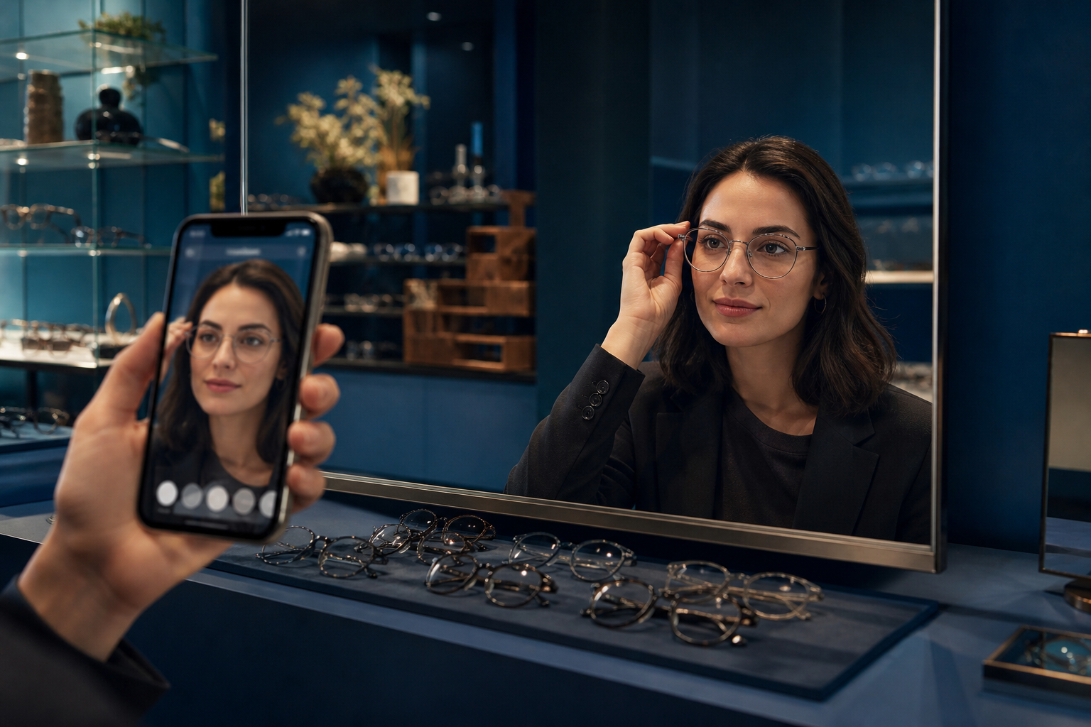 Lenskart makes the product memorable by surrounding frames with service, technology and trust.