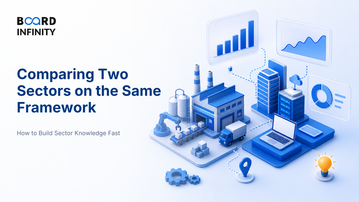 Comparing Two Sectors on the Same Framework