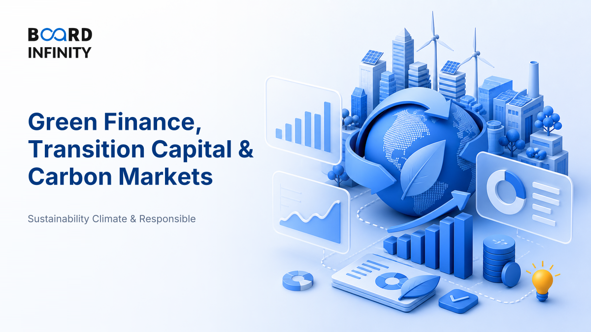 Green Finance, Transition Capital & Carbon Markets