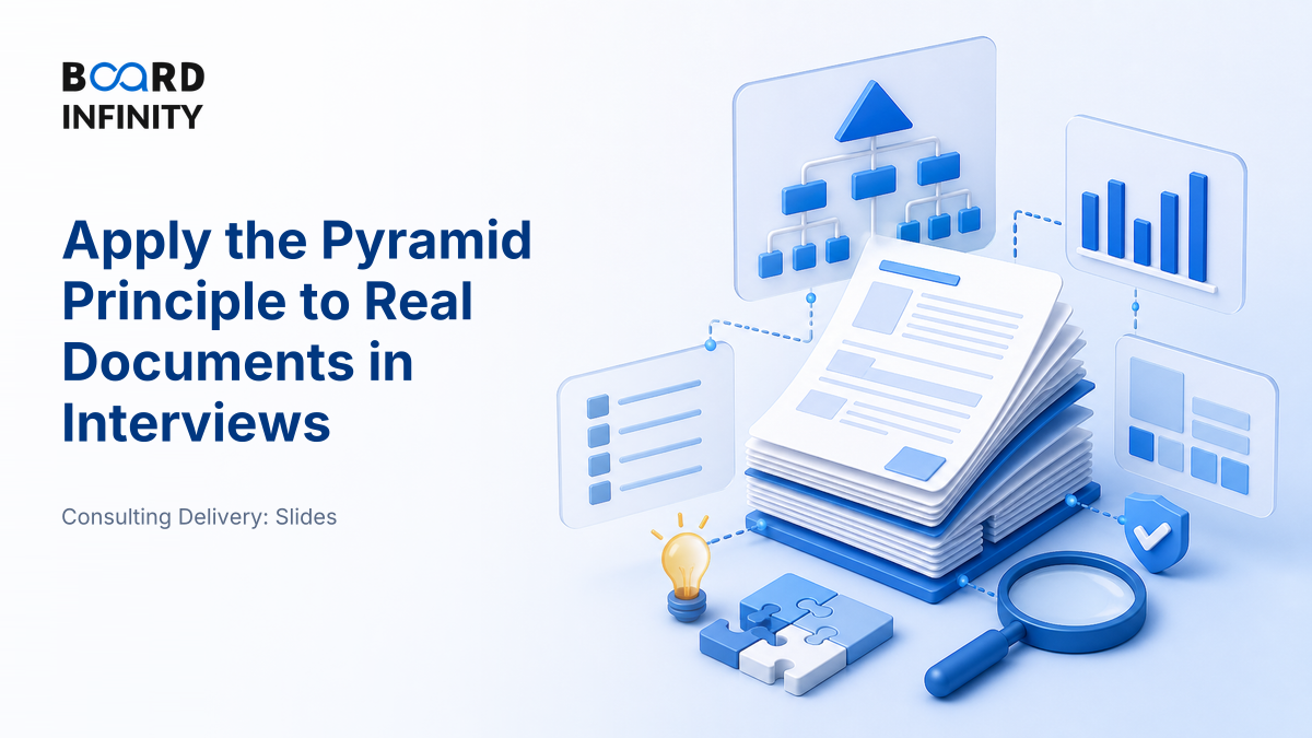 The Pyramid Principle Applied to Real Documents
