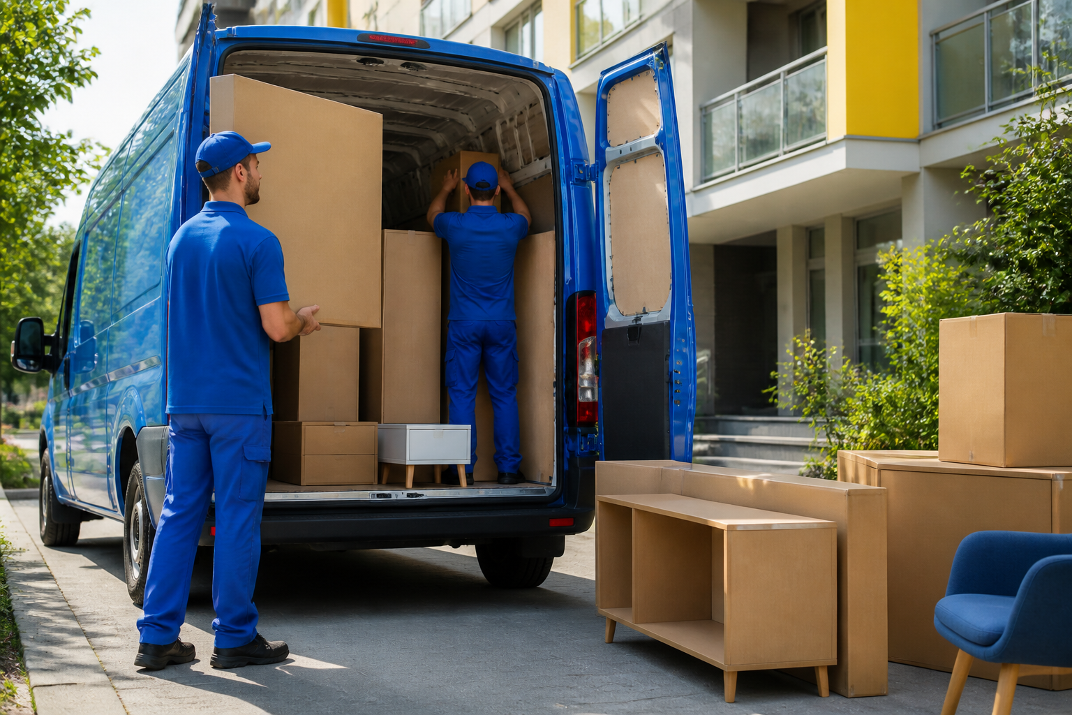 Bulky-item fulfilment turns an online order into a coordinated home-delivery operation.
