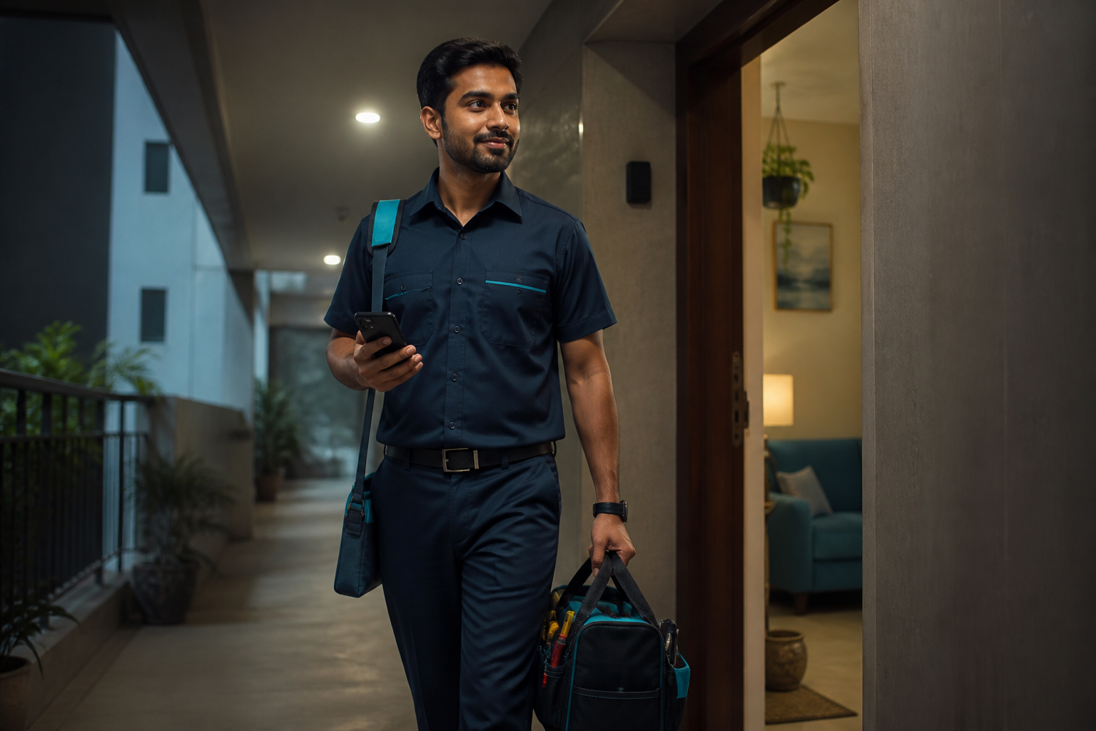 Urban Company makes the invisible service process feel reliable before the work even begins.
