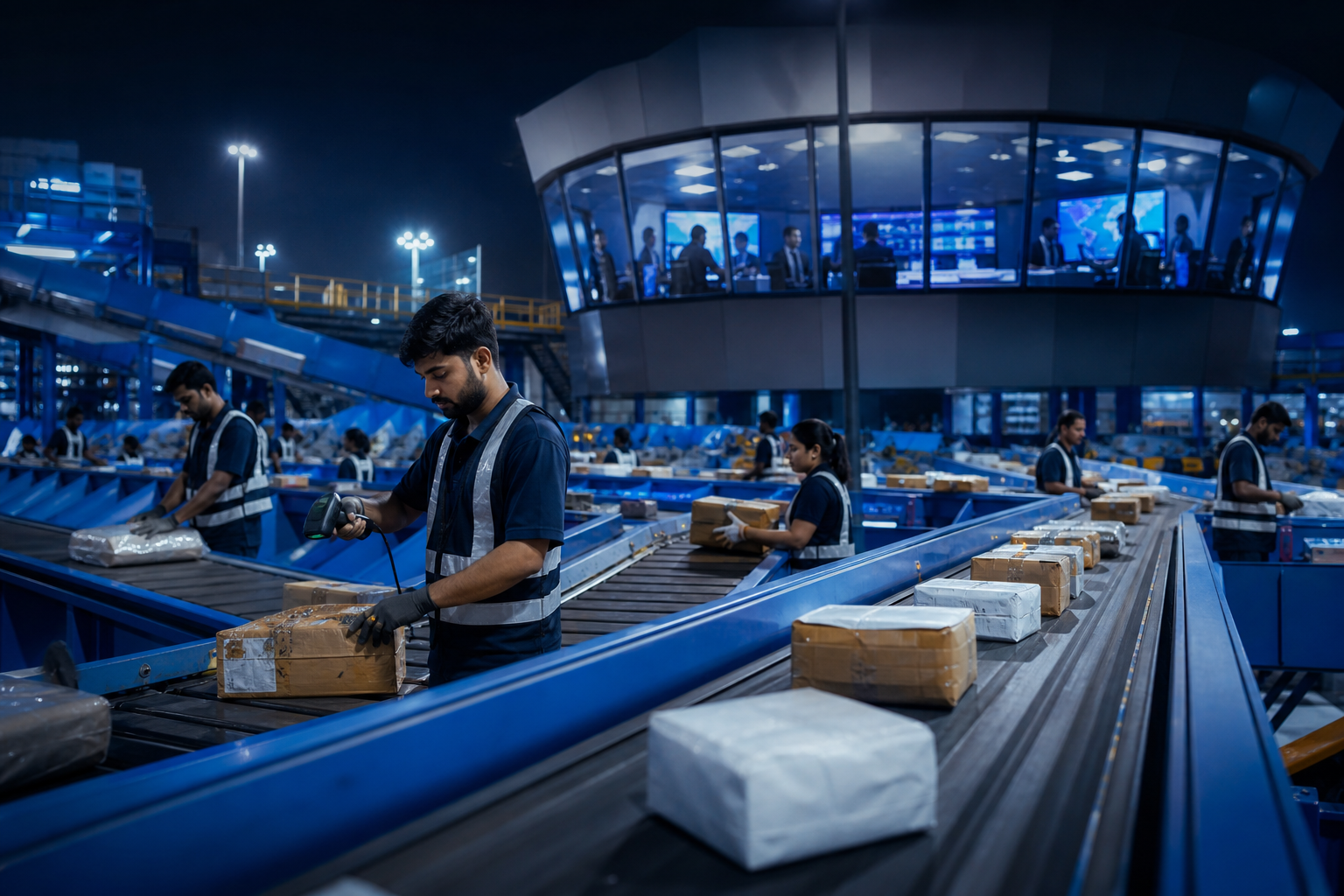 Express logistics makes the hidden structure of operations roles visible - every parcel is a handoff under time pressure