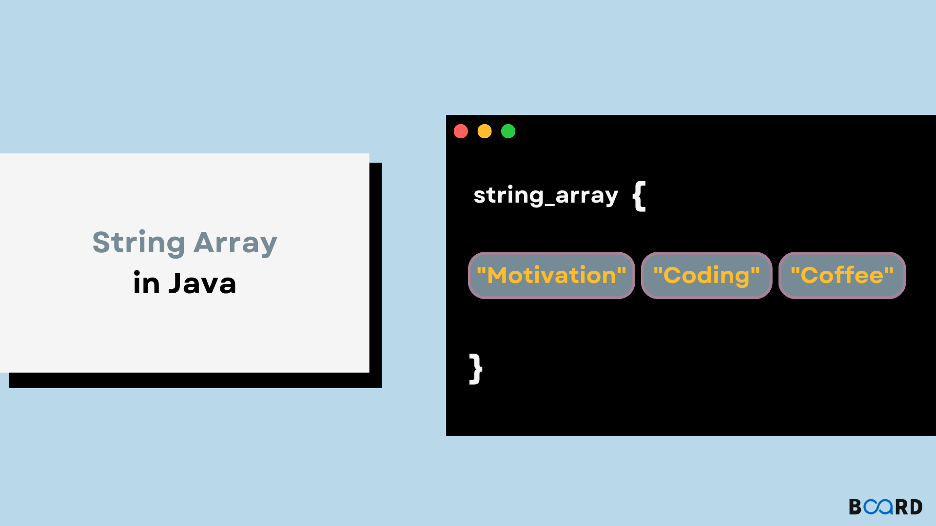 String Array in Java | Board Infinity